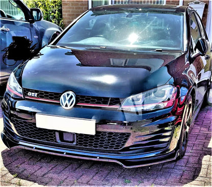 😎Carbon Fiber Splitter Kit Fit For VW Golf MK7 MK7.5 R GTD😎