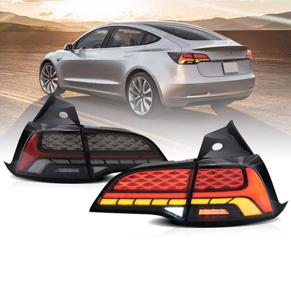 Luci posteriori a LED per fanali posteriori Tesla Model 3/Y 2017-2023 con animazione di avvio
