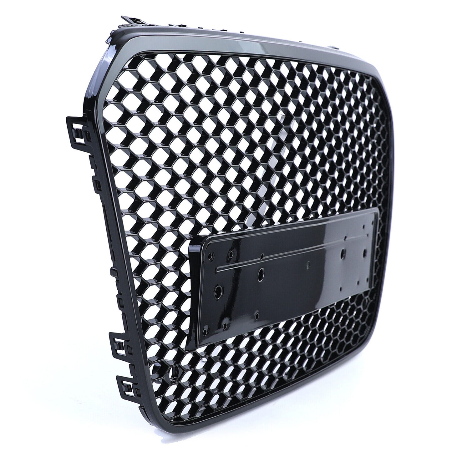 Griglia Sportiva A Nido D'ape Senza Emblema Nero Lucido Per Audi A6 C7 4G 10-14