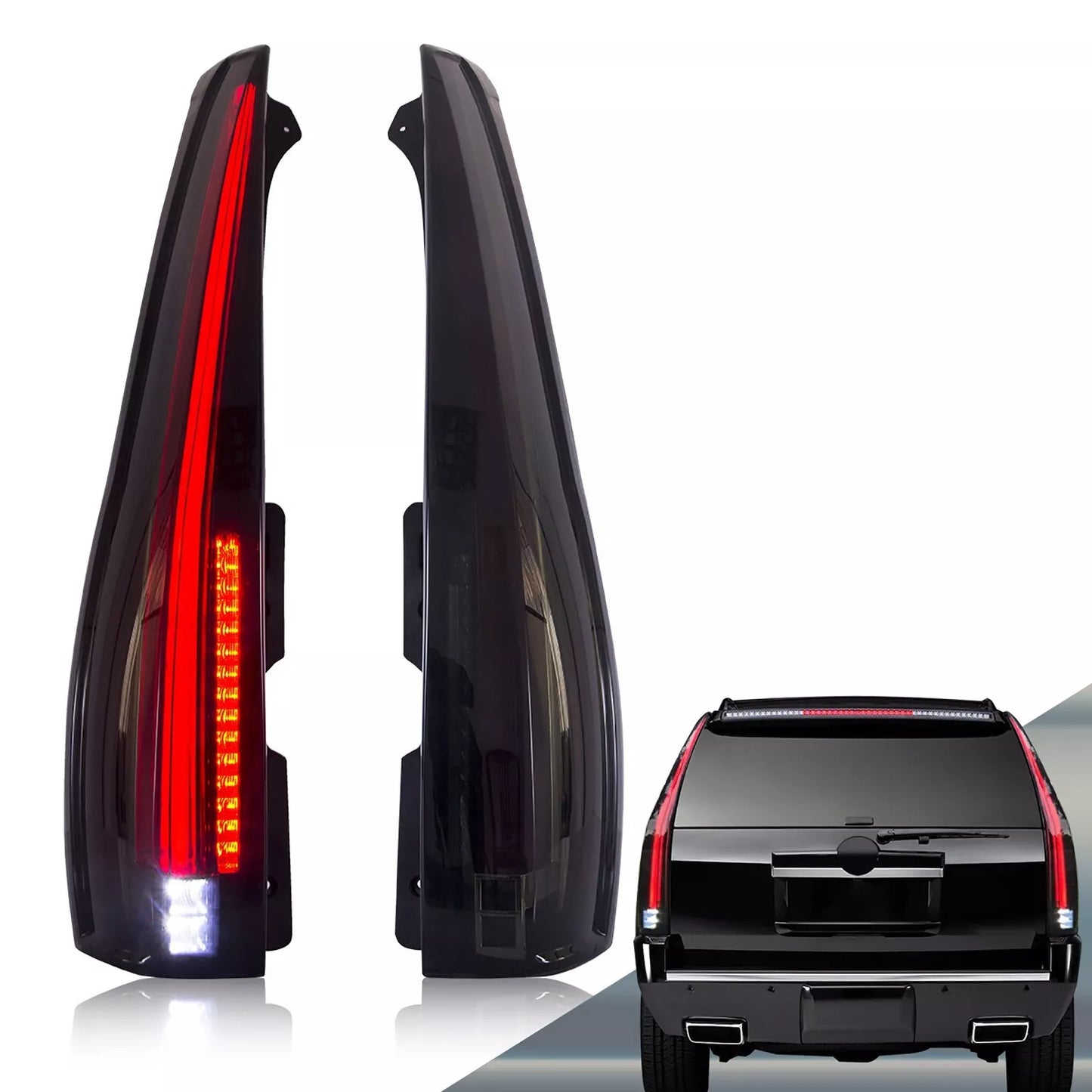 ⭐ART.2882 Fanali Posteriori a LED Full Smoked – Cadillac Escalade / ESV ⭐