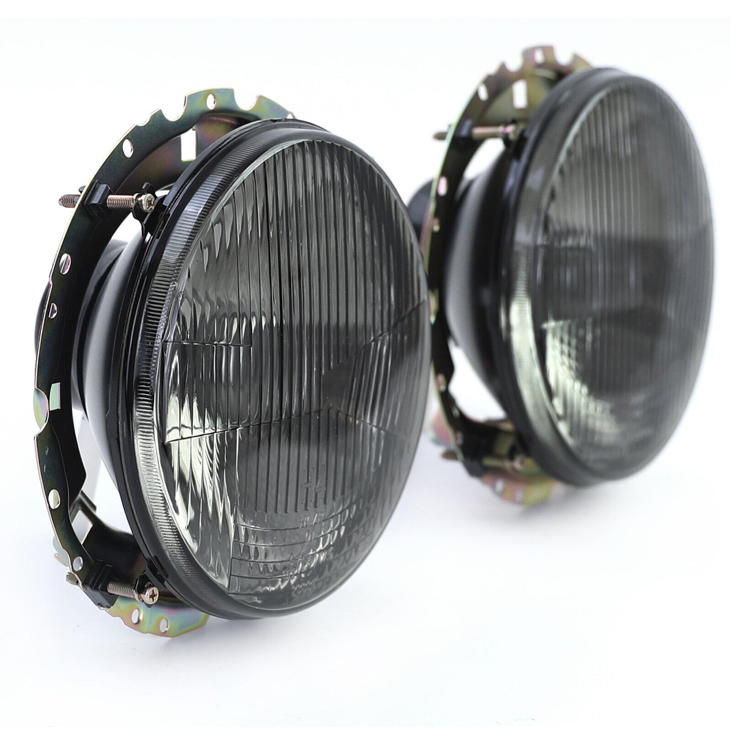 Coppia fari neri fumè adatti per VW Caddy I 82-92 + Jetta I 79-84