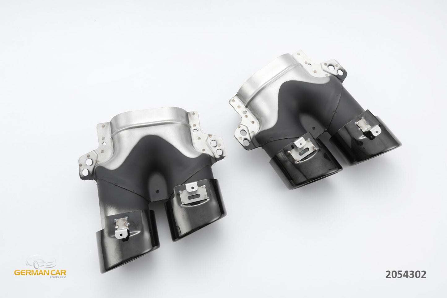 Diffusore spoiler posteriore + marmitte (CROMATO) in LOOK SPORTIVO per Mercedes