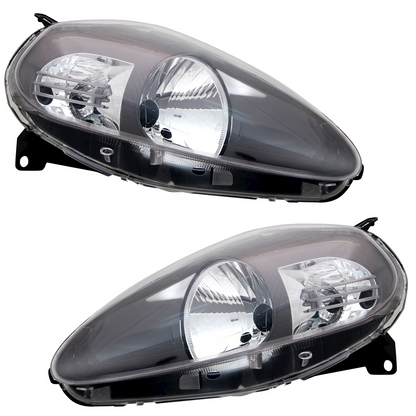 Headlight set for Fiat Grande Punto 199 from 2008 - Facelift SPORT Anthracite LWR 