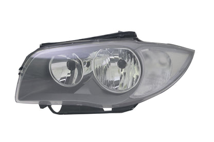 Headlights for BMW E81 E82 E87 E88 1 Series from 2009 - Set for Black H7 Halogen before 