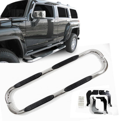 💫ART.5446 Pedane Laterali Inox per Hummer H3 2005-2010💫