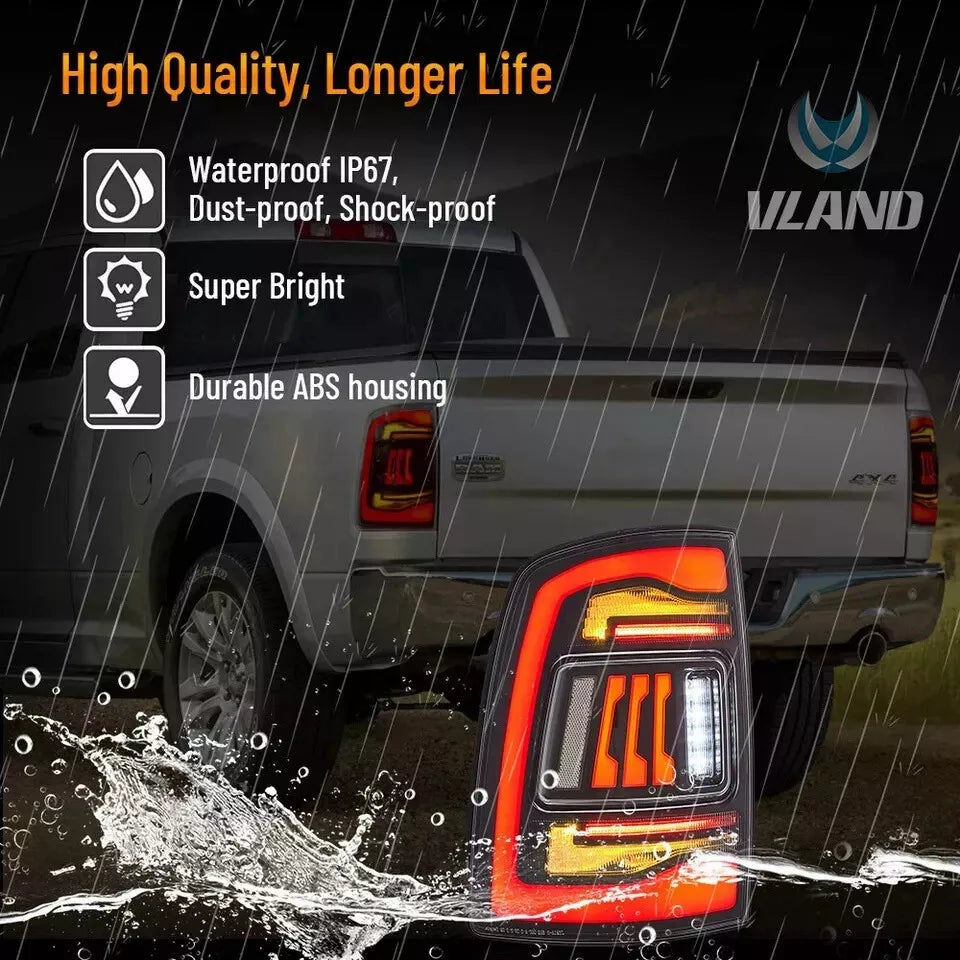 🔥ART.2847 Luci Posteriori a LED Trasparenti per Dodge RAM 1500 / 2500 / 3500 🔥