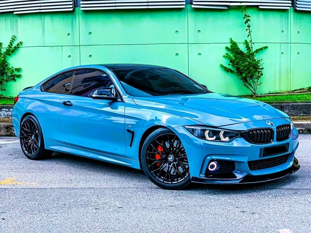 🔥KIT Splitter Nero Lucido Adatto Per BMW Serie 4 F32 F33 F36 M Sport 2013-20🔥