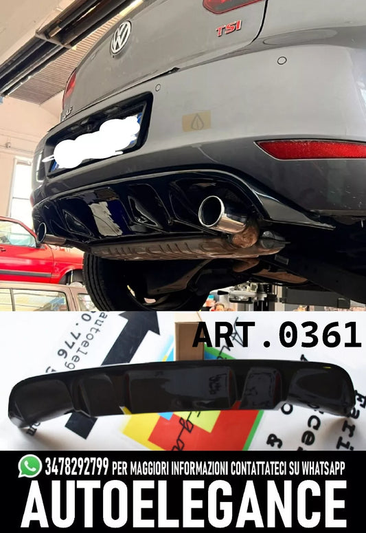 0361 DIFFUSORE ADATTO PER VW GOLF 6 MK6 2008-2012 LOOK SPORTIVO