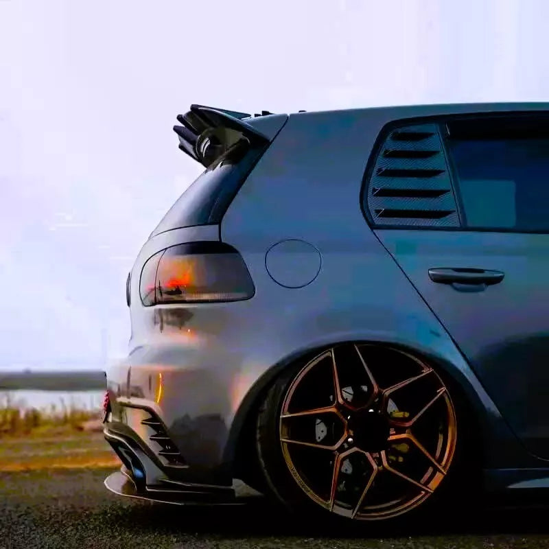 ✨Glossy Black Rear Spoiler Kit Fit For VW Golf MK6 GTD GTI R20 R✨