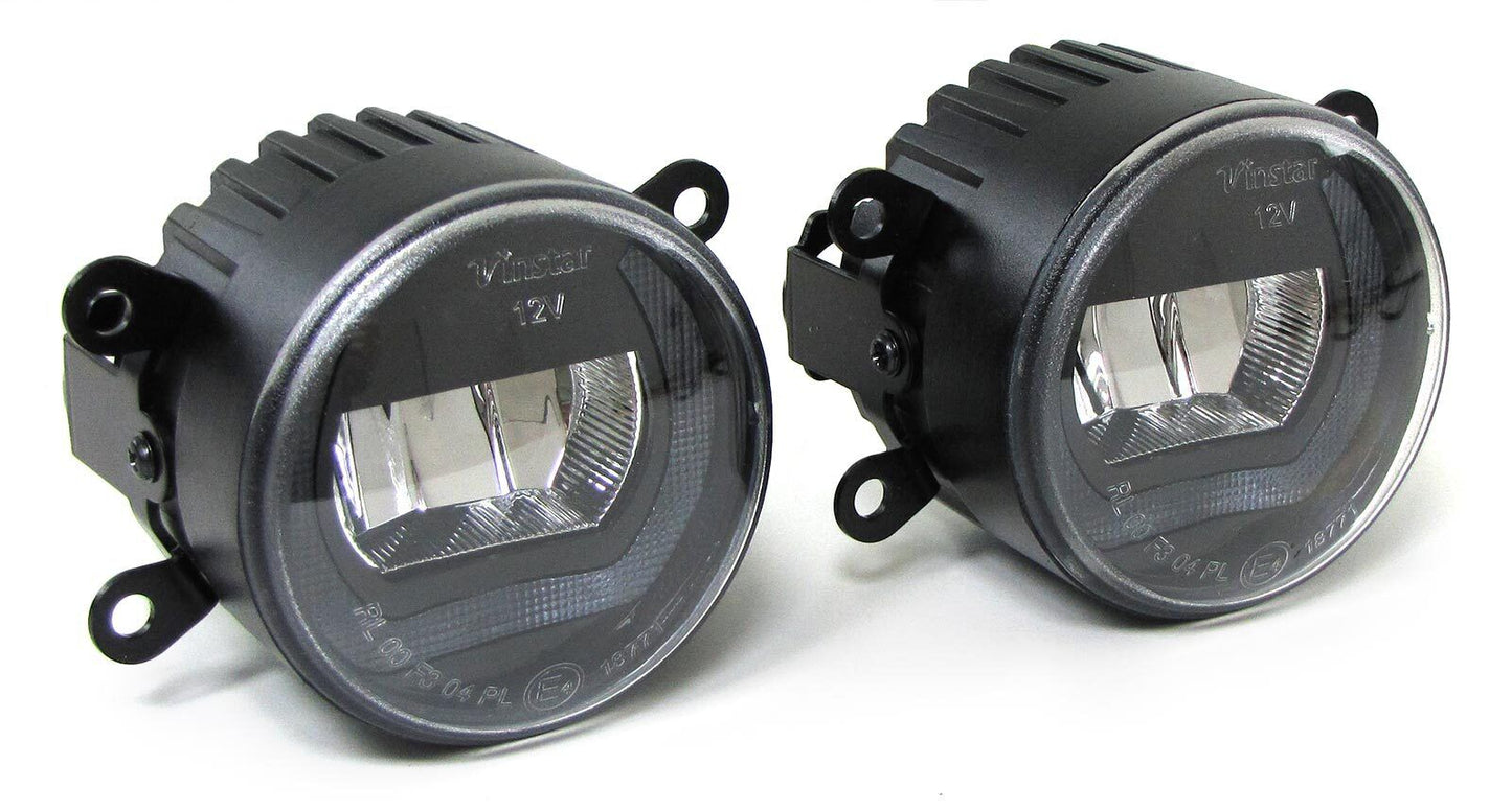 Fendinebbia a LED in vetro trasparente con luce di marcia diurna universale 90 m