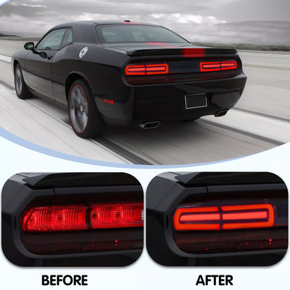 ⭐ART.2883 Fanale Posteriore a LED Fumé con Sequenziale – Dodge Challenger ⭐