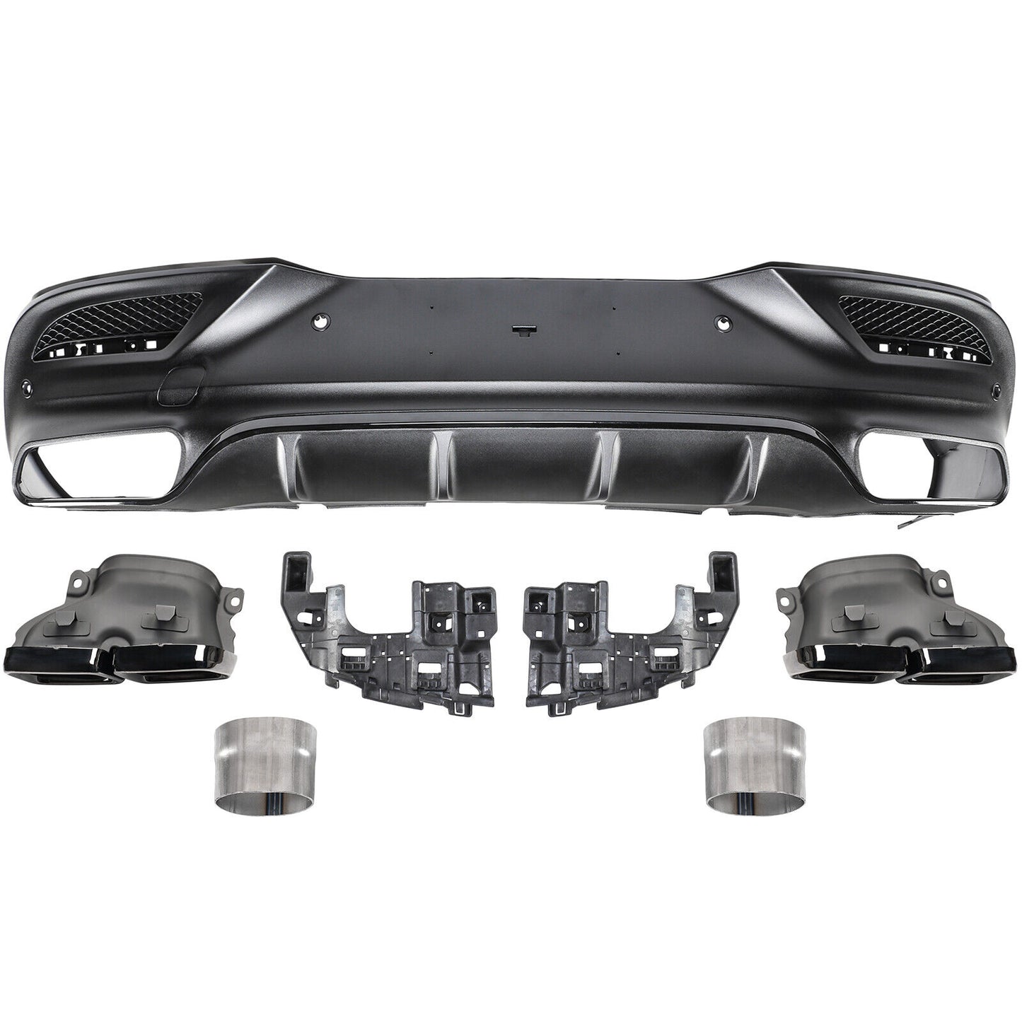 Diffusore posteriore doppio tubo adatto per Mercedes GLE C292 pacchetto nero