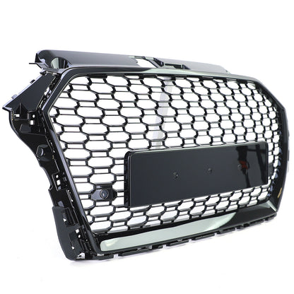 Griglia Sportiva Griglia A Nido D'ape Nero Lucido compatibile Per Audi A3 8V 16-20 Senza ACC