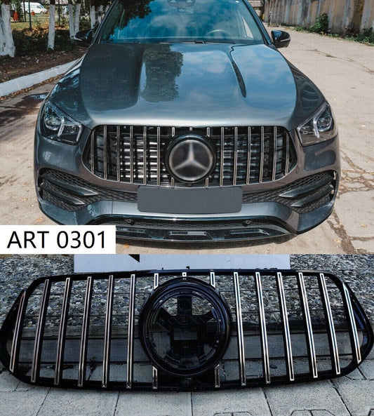 MERCEDES GLE W167 AMG 2019+ AMG FRONT GRILLE CHROME PROFILES PANAMERICANA