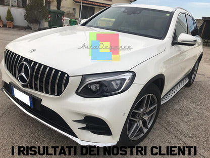 GRIGLIA ANTERIORE ADATTA PER MERCEDES GLC C253 X253 2015-2018 PROFILI SATINATI