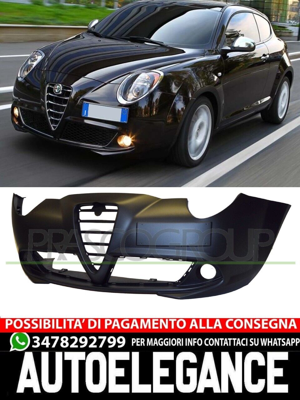 Right + Left Fog Light Alfa Romeo Mito 50508594 50508595 