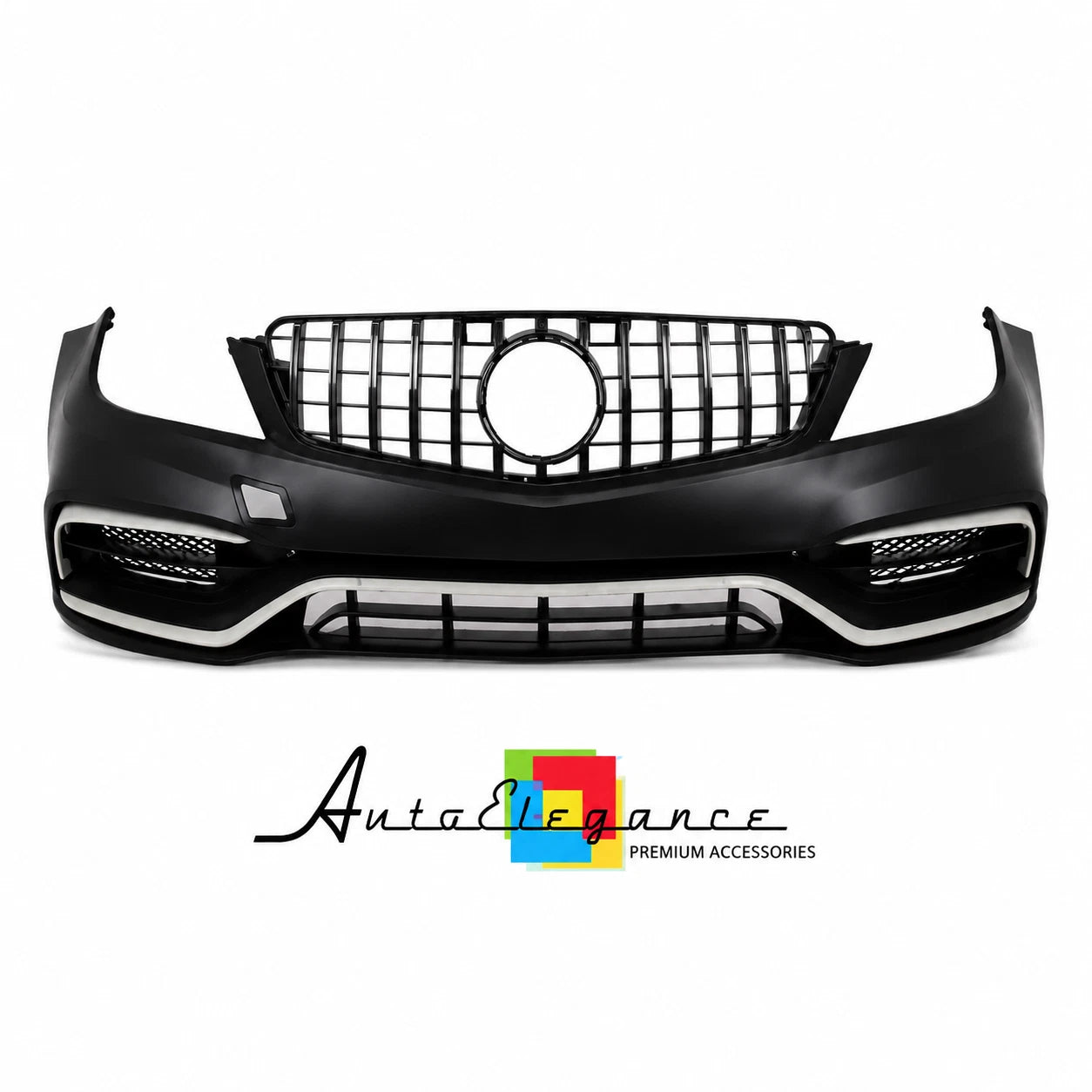 PARAURTI ANTERIORE MERCEDES CLASSE C W204 07-11 LOOK W205 C63 + GRIGLIA