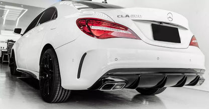 😎Diffusore+ Terminali Di Scarico (CHROME) Adatto Per Mercedes CLA 45 AMG 😎
