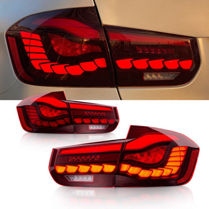 Luci dinamiche  OLED  posteriori rosse adatte per BMW Serie 3 berlina. F30 F80