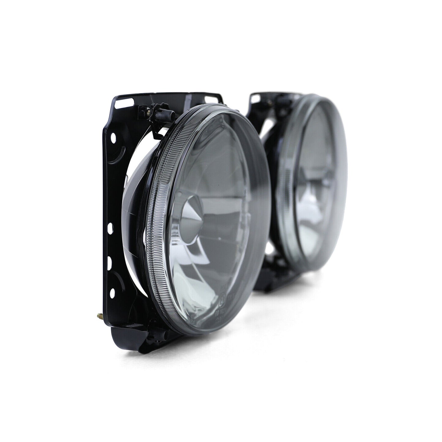 Faro in vetro trasparente nero fumè compatibile per VW Golf 2 83-91