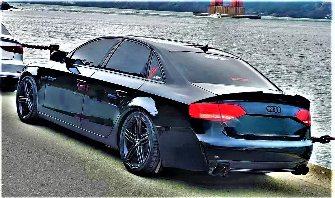 😍Glossy black spoiler KIT suitable for Audi A4 B8 PREFACELIFT 2008-12😍