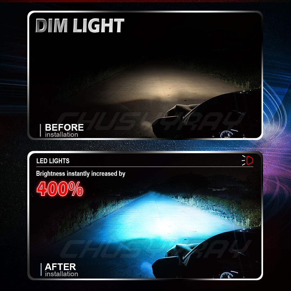 For Lexus IS250 IS350 2006 - 2010 6pc 8000K LED Headlights + Fog Light Bulbs KIT 