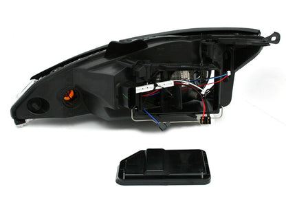 Left + Right Black Headlight Set for Ford Focus 1 2001-2004 MK1 