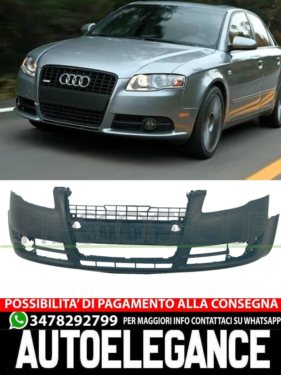 Paraurti Prasco Anteriore per AUDI A4 B7 8E0807105GRU