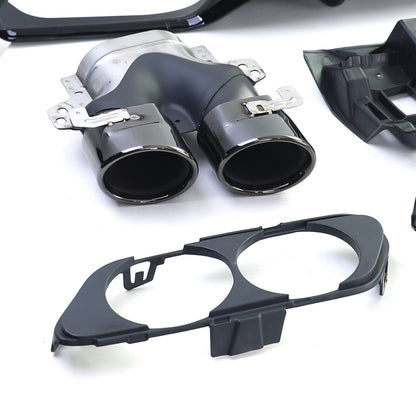 Sport Rear Diffuser Exhaust Tips Aftermarket Compatible With Mercedes E-Class W213 Limousine 16 