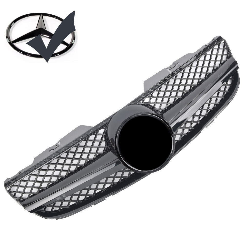 Griglia sportiva per Mercedes R230 SL 2006-2008 nero lucido AMG LOOK