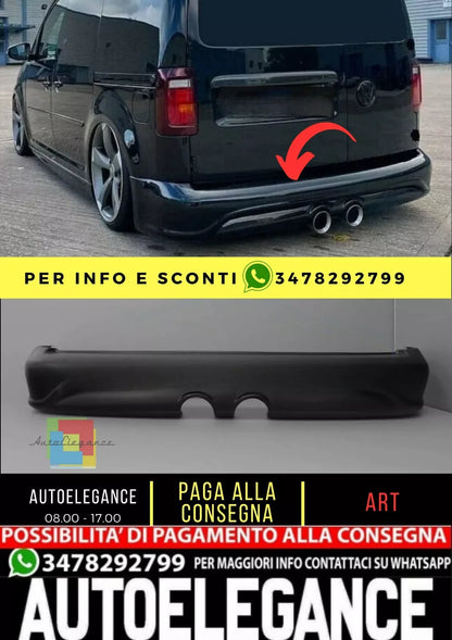 Rear Bumper for VW CADDY 2015 - 2020 Lift ABS Plastic R32 Look