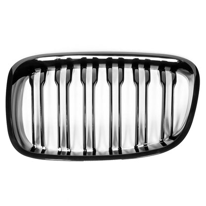 Double gangway kidney grille suitable for BMW 1 Series F20 F21 up to 2015 BLACK 