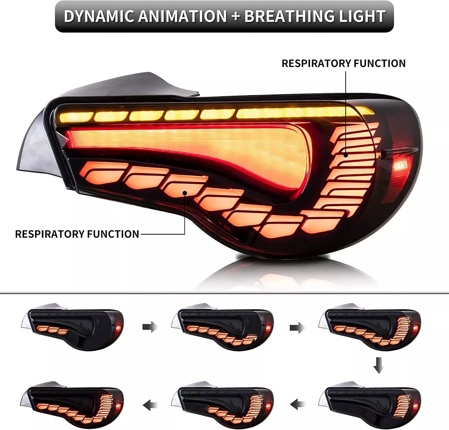 ⭐ART.2925 Fanali Posteriori a LED Fumé – Toyota 86 (2012–2020) / Subaru BRZ⭐