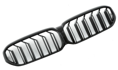 GRIGLIA RADIATORE SPORTIVA ADATTA PER BMW SERIE 5 G30 G31 LCI DOPPIA BARRA NERA