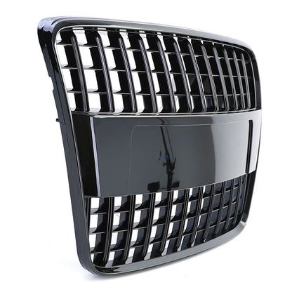 Aftermarket Gloss Black Emblemless Honeycomb Sport Grille Compatible with Audi Q7 4L 05-09 