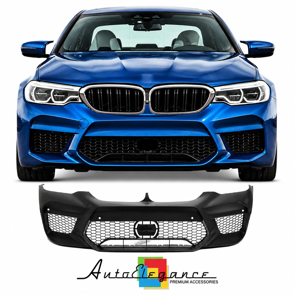 PARAURTI ANTERIORE BMW G30 G31 17-20 LOOK M5 ACC PDC 6