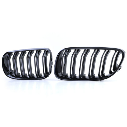 Griglia del radiatore sportiva doppia barra lucida per prestazioni compatibile per BMW Serie 3 E92 E93 10-13