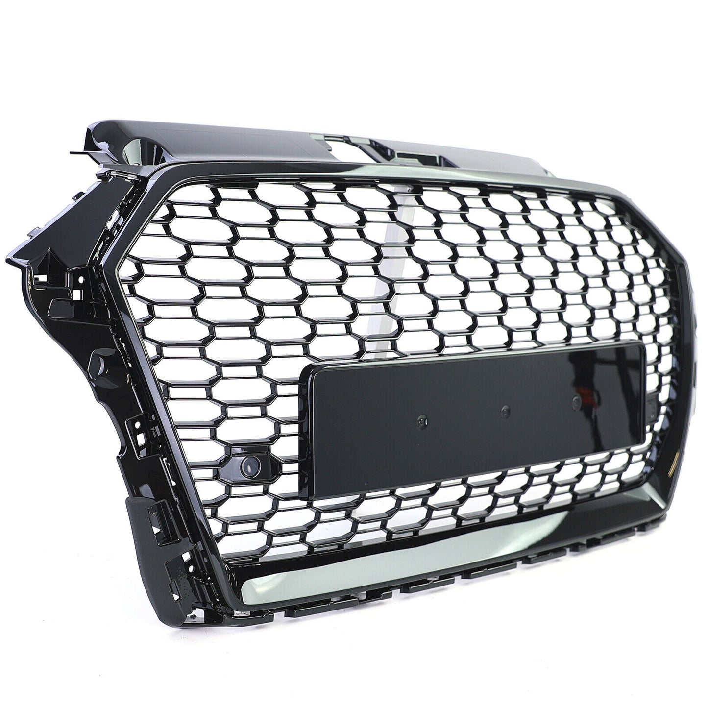 Griglia radiatore sportiva a nido d'ape nera lucida Audi A3 8V 16-20 senza ACC
