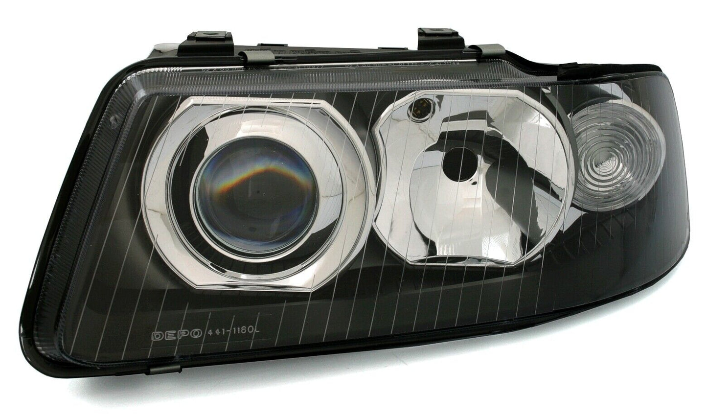 Set of headlights restyling for AUDI A3 8L in black left + right H1 H7 halogen 