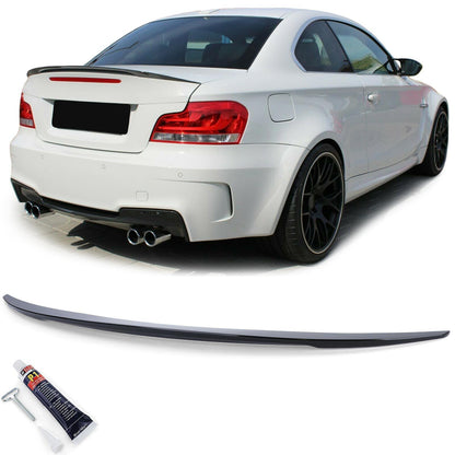 Spoiler posteriore sportivo nero lucido ABE per BMW E82 Coupe restyling 07-13