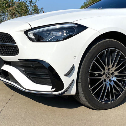 FRONT AERO FLAPS SPOILER PACKAGE SUITABLE FOR MERCEDES W206 S206 C AMG LINE 
