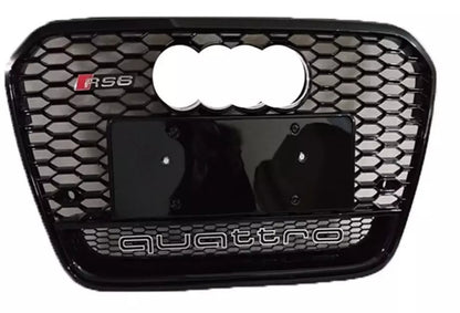 ✨Griglia anteriore principale NERA LUCIDA PER Audi RS6 Style A6 S6 C7 13-15✨