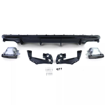 💎Sport diffuser and black exhaust tips for Mercedes CLA C117 13-19💎