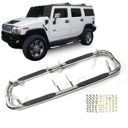 💫ART.5445 Pedane Laterali Inox per Hummer H2 2003-2008💫