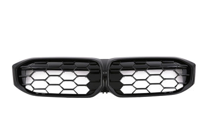ADATTO PER BMW SERIE 3 G20 G21 LCI GRIGLIA DOPPIA BARRA NERO LUCIDO
