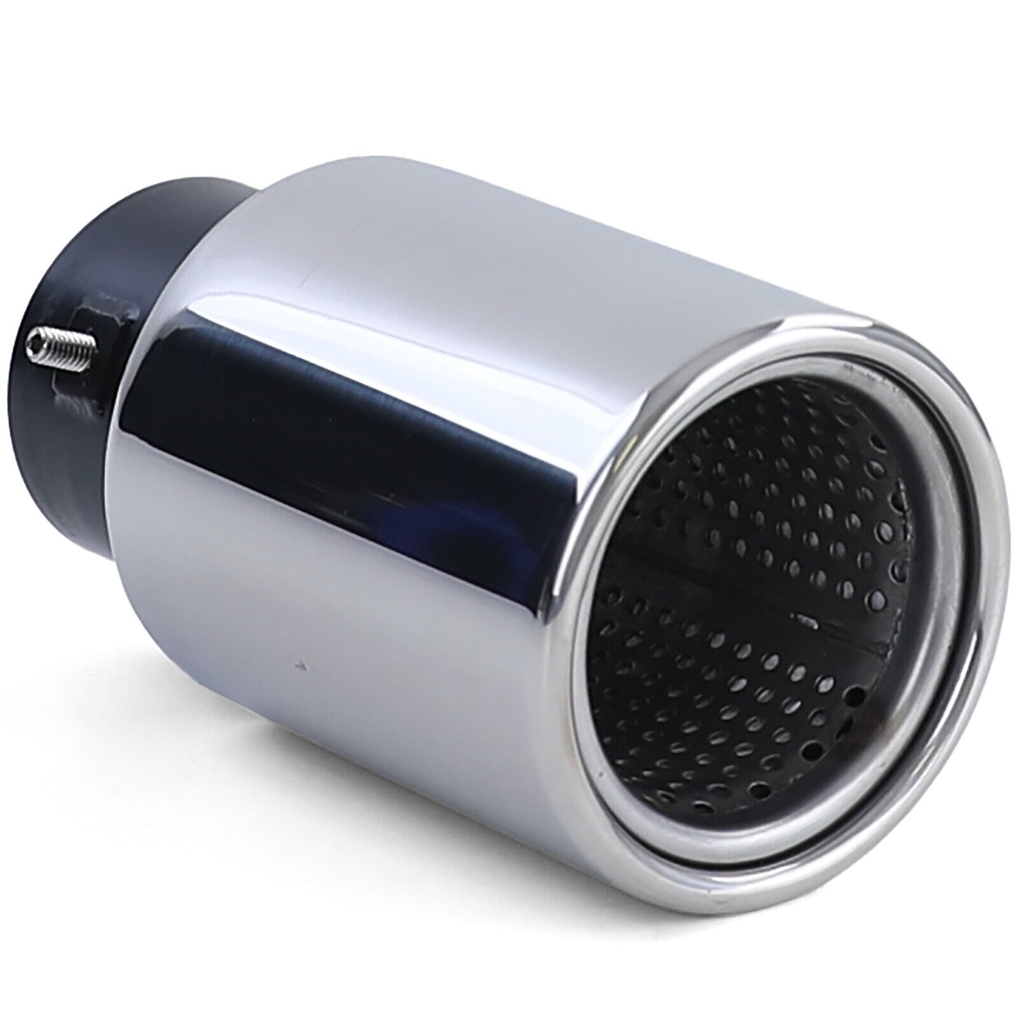 Terminale di scarico racing in acciaio inox per viti tonde da 89 mm-