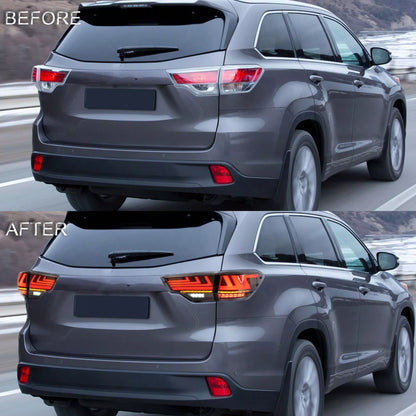 ⭐ART.2878 Fanali Posteriori a LED Fumé – Toyota Highlander (2014–2019)⭐