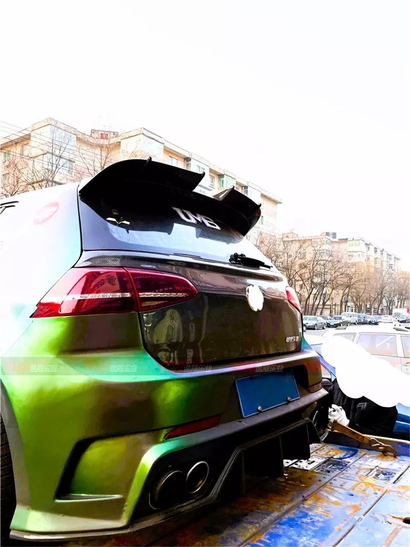 🤩Kit spoiler  nero lucido adatto per  VW Golf MK7 GTD GTI R🤩
