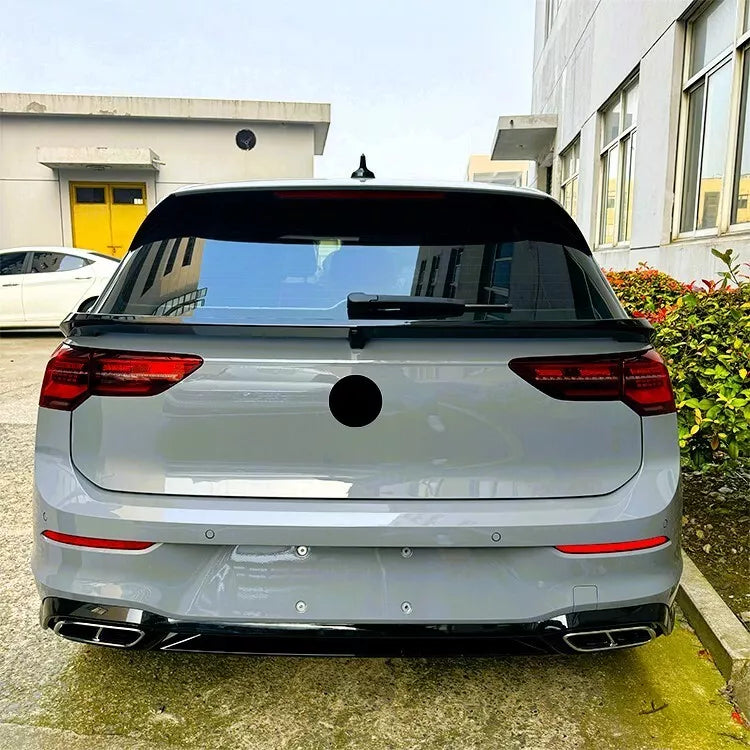 😎Glossy Black Spoiler Kit Suitable For VW Golf MK8 GTD GTI R TS😎