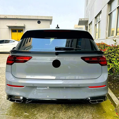😎Glossy Black Spoiler Kit Suitable For VW Golf MK8 GTD GTI R TS😎